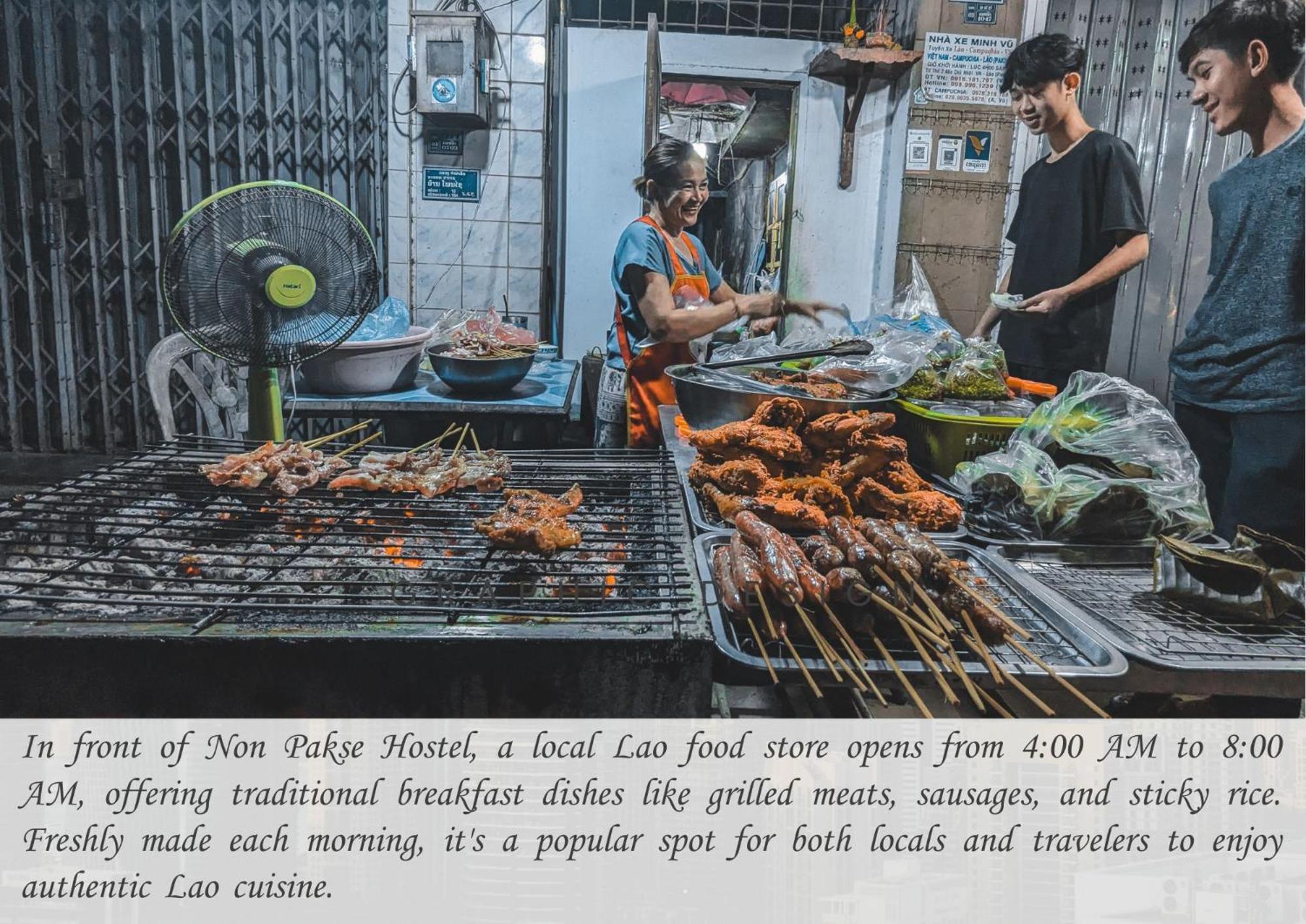 Non Pakse Hostel & Coffee House Bagian luar foto